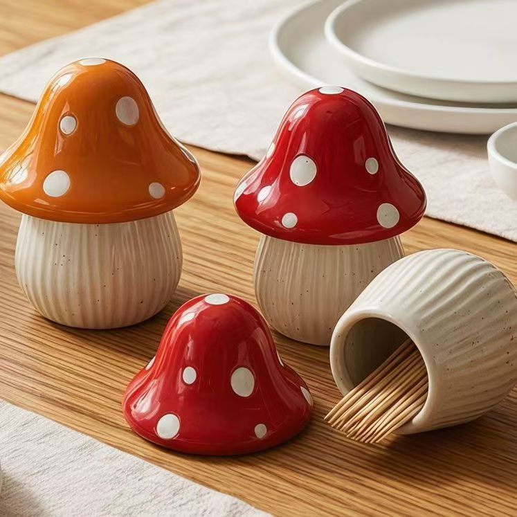 Cartoon Mushroom Ceramic Stora - Kitchen Gadgets Organizer recension och pris