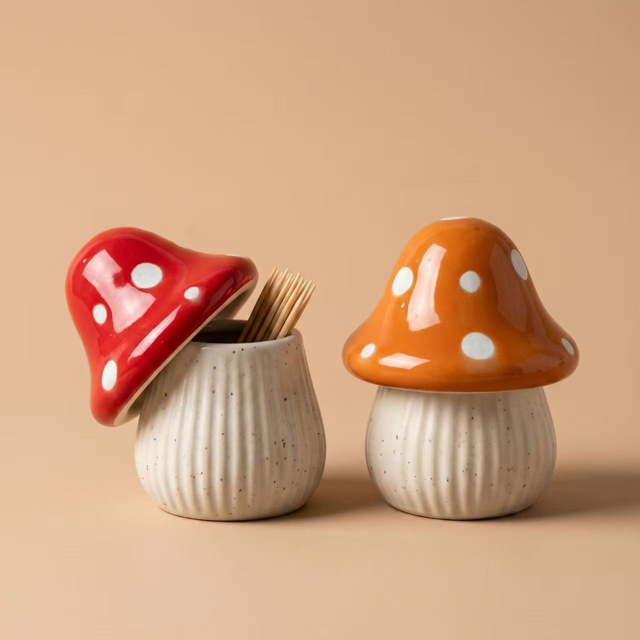 Cartoon Mushroom Ceramic Stora - Kitchen Gadgets Organizer recension och pris