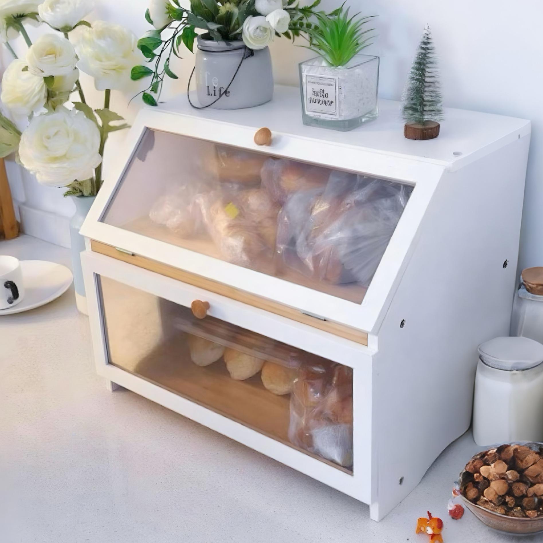 HOMEKOKO Double Layer Bread Bo - Kitchen Gadgets Organizer recension och pris