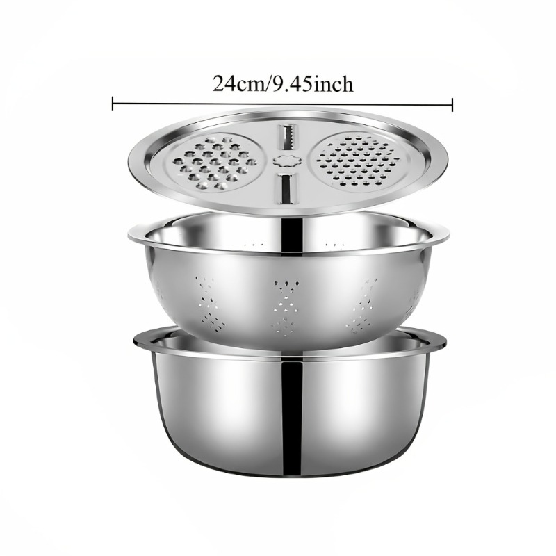 3pcs Stainless Steel Kitchen C - Cheese Grater Box recension och pris