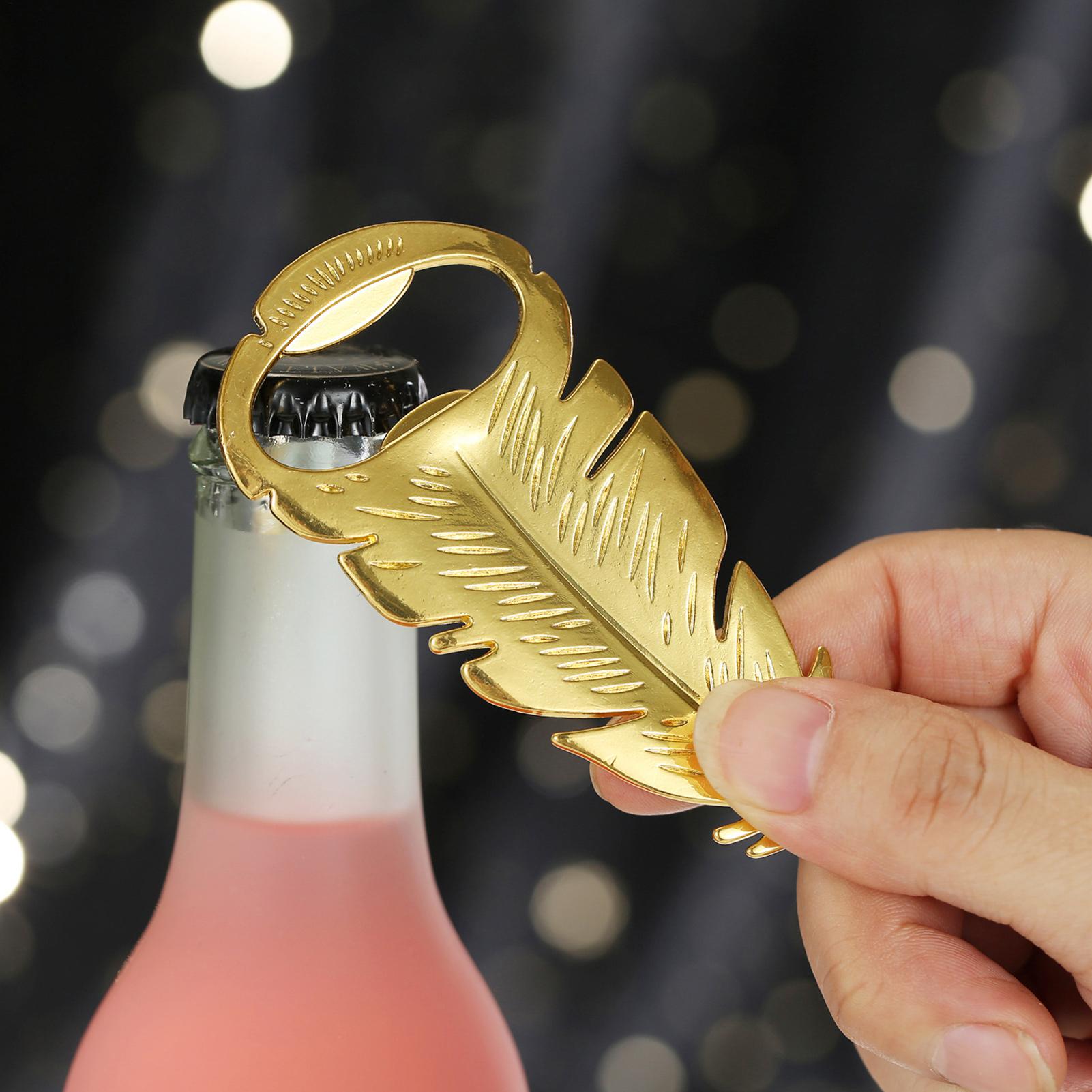 Beer Bottle Opener Gold Feathe - Kitchen Gadgets Dropshipping recension och pris