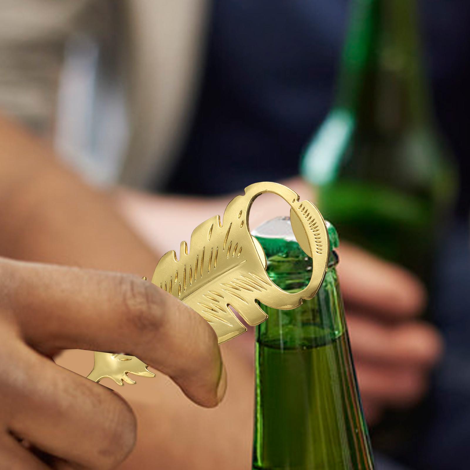 Beer Bottle Opener Gold Feathe - Kitchen Gadgets Dropshipping recension och pris