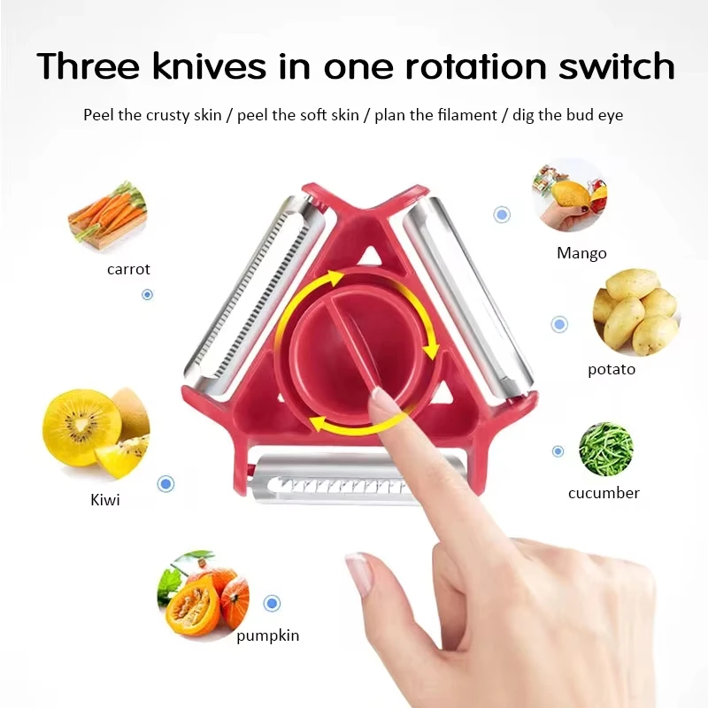1PC Trio Peeler Set Vegetable  - Vegetable Kitchen Gadgets recension och pris