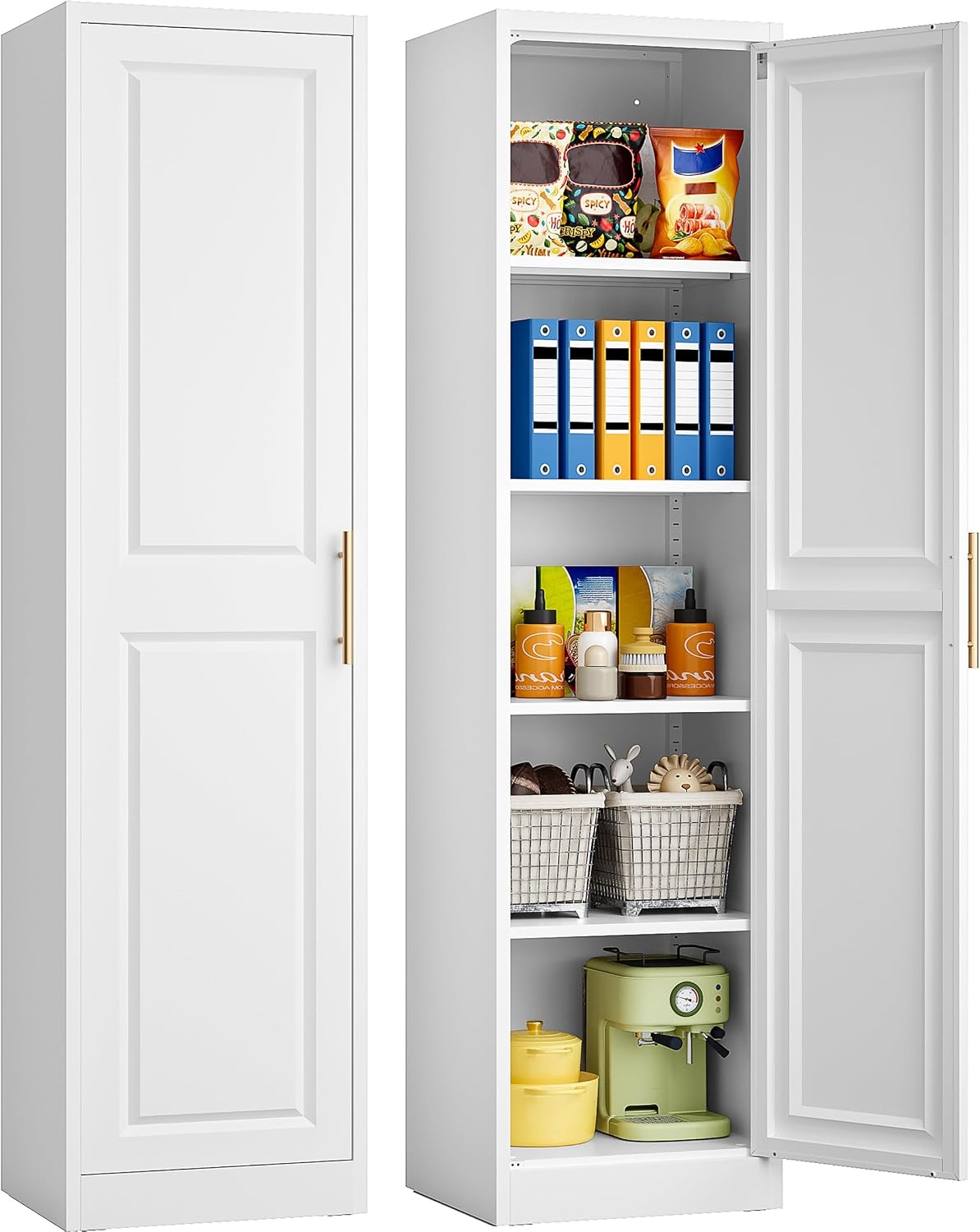 Tall Narrow Storage Cabinet Wi - Kitchen Gadgets Organizer recension och pris
