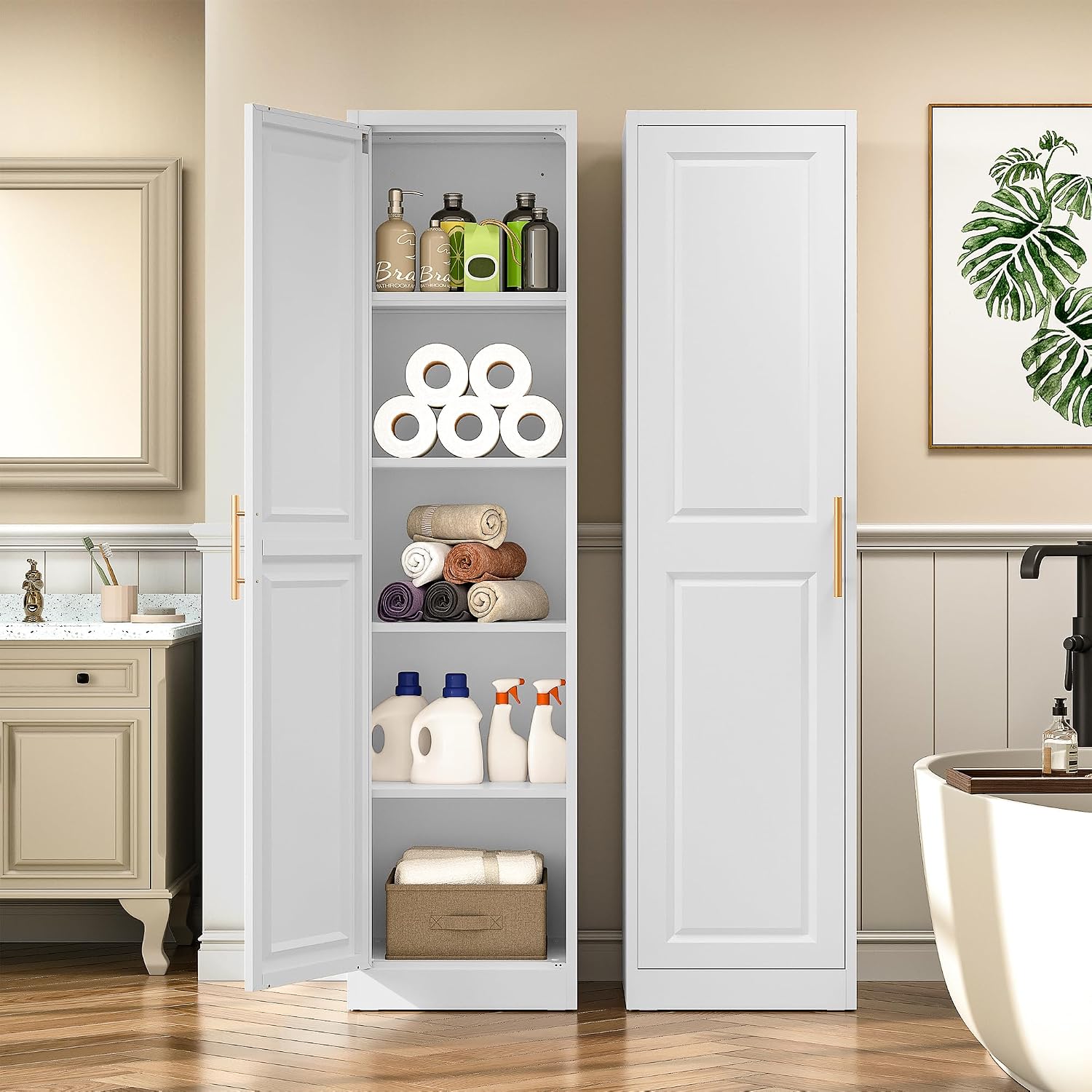 Tall Narrow Storage Cabinet Wi - Kitchen Gadgets Organizer recension och pris