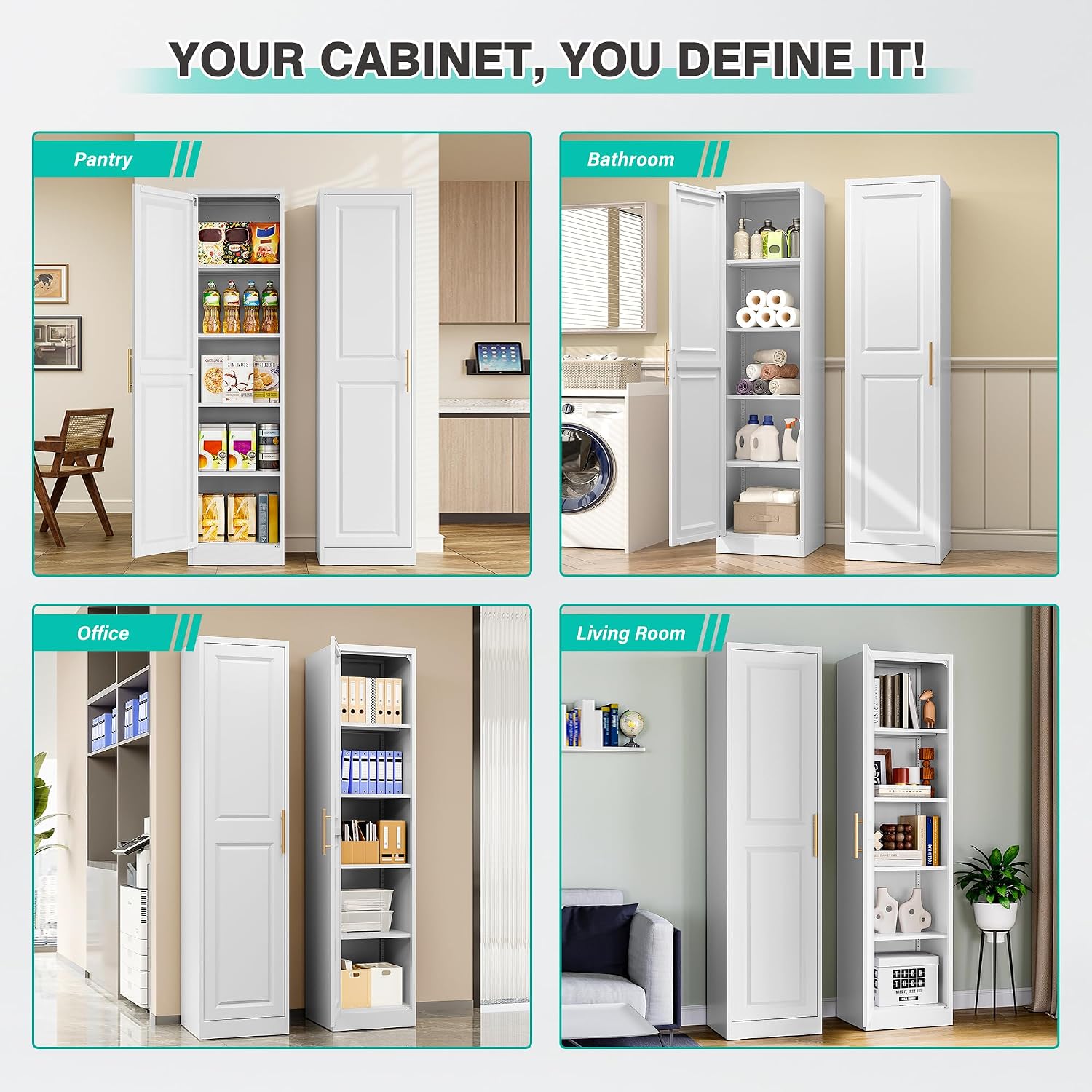 Tall Narrow Storage Cabinet Wi - Kitchen Gadgets Organizer recension och pris
